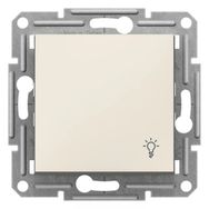 Schneider EPH0970123 Asfora Krem Işık İşaretli Çerçevesiz Light Anahtar