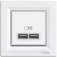 Schneider EPH2700221 Beyaz Asfora 2.1A 2li Usb Priz