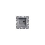 Schneider EPH4700162 Asfora Çelik RJ45 Tek Çıkışlı Telefon Prizi