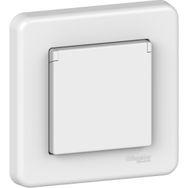 Schneider LNA3100221 Leona 16A Beyaz Çerçeveli Kapaklı Çocuk Korumalı Topraklı Priz