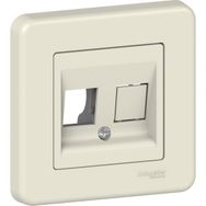 Schneider LNA4401123 Leona 2'li Krem Çerçeveli RJ45 Data Priz Kapağı