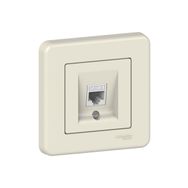 Schneider LNA4700123 Leona Tekli Krem Çerçeveli RJ45 CAT6 UTP Data Prizi