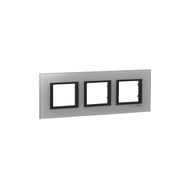 Schneider MGU68.006.7C2 Unica Class Beyaz Cam 3'lü Yatay Anahtar Priz Çerçevesi