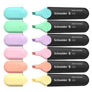 Schneider Pastel Renkler 6'lı Set Job 150 Fosforlu Kalem