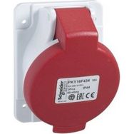 Schneider PKY16F434 Pratika 380-415V AC 4x16A 3P+E Trifaze IP44 Hızlı Bağlantı Eğik Makine Prizi