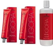 Schwarzkopf 2 Adet Igora Royal 4-68 Kahve-Çikolata Kızıl Saç Boyası + 1 lt Oksidan