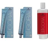 Schwarzkopf 2 Adet Igora Royal Highlifts 10-1 Ultra Sarı Sandre Saç Boyası + 1 lt Oksidan