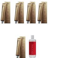 Schwarzkopf İgora 5 Adet Royal Absolutes 6-50 Koyu Kumral Doğal Altın Saç Boyası + 1 lt Oksidan