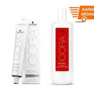 Schwarzkopf İgora 5 Adet Royal Absolutes Silverwhite Dove Silver Saç Boyası + 1 lt Oksidan