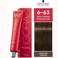 Schwarzkopf İgora 6.63 Koyu Kumral Mat Çikolata 60 ml Saç Boyası