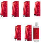 Schwarzkopf İgora 6 Adet Royal 9-7 Sarı Bakır Saç Boyası + 1 lt Oksidan
