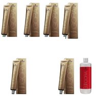 Schwarzkopf İgora 6 Adet Royal Absolutes 6-50 Koyu Kumral Doğal Altın Saç Boyası + 1 lt Oksidan