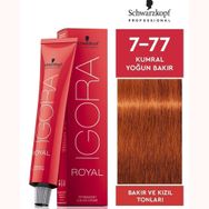 Schwarzkopf Igora 7 Adet Royal 7-77 Kumral Yoğun Bakır Saç Boyası