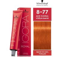 Schwarzkopf Igora 7 Adet Royal 8-77 Açık Kumral Yoğun Bakır Saç Boyası
