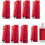 Schwarzkopf İgora 8 Adet Royal 6-99 Koyu Kumral Yoğun Viyole Saç Boyası + 1 lt Oksidan