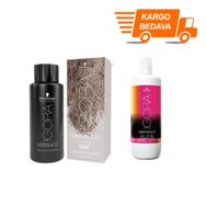 Schwarzkopf Igora 8 Adet Vibrance Raw Essentials 6-16 Koyu Sarı Saç Boyası + 1 lt Oksidan
