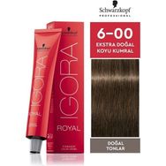 Schwarzkopf Igora Royal Doğal Tonlar 6-00 Ekstra Doğal Koyu Kumral 60 ml Saç Boyası