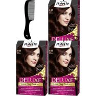 Schwarzkopf Palette Deluxe 4-68 Koyu Kestane x3 Saç Boyası+Saç Açıcı Tarak