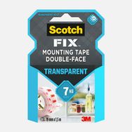 Scotch 5665027 3M Şeffaf Çift Taraflı 19 mm x1,5 m Montaj Bandı