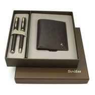 Scrikss DR242 39 Dolma Kalem Tükenmez Kalem ve Komfort Cüzdan Set
