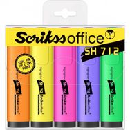 Scrikss Sh 712 5li Parlak Renkler Fosforlu Kalem Seti