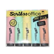 Scrikss SH-712 Pastel 5'li Fosforlu Kalem
