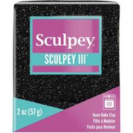 Sculpey III Siyah Glitter 57 gr Polimer Kil
