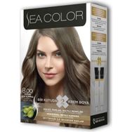 Sea Color 2 Tüp Yoğun Açık Kumral No:8.00 Krem Saç Boyası Seti