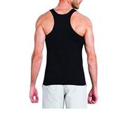 Sedef Yıldızı Siyah Pamuklu Spor Rambo İç Giyim Erkek Atlet