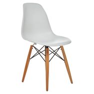 Seduna Eames Natural Beyaz Ahşap Ayaklı Sandalye