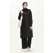 Sefamerve 0044-05 Siyah Kadın Tunik Pantolon İkili Takım