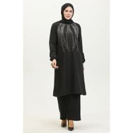 Sefamerve 0410-04 Siyah Kadın Tunik Pantolon İkili Takım