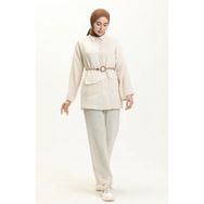 Sefamerve 70030-02 Bej Kadın Tunik Pantolon İkili Takım