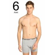 Seher ELF568S0060CCM6 Gri 6 lı Paket likralı Erkek Boxer