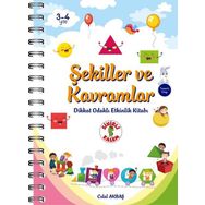 Şekiller ve Kavramlar - Dikkat Odaklı Etkinlik Kitabı 3-4 Yaş