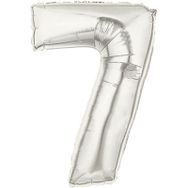 Şekilli 7 Numara Supershape Silver Rakam Folyo Balon
