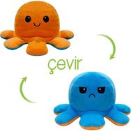 Selay Toys 2078 14 cm Turuncu Mavi Peluş Ahtapot