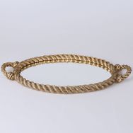 Selim Rope Altın Aynalı Tepsi