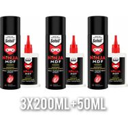 Selsil Ninja 200 ml + 50 gr 3 Adet Mdf Hızlı Yapıştırıcı
