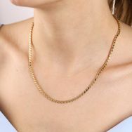 Sembol Gold 14 Ayar 45 cm Altın Pullu Zincir
