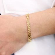 Sembol Gold 14 Ayar Altın 5 mm Bismark Bileklik