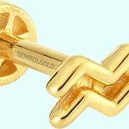 Sembol Gold 14 Ayar Kova Burcu Altın Tragus Piercing