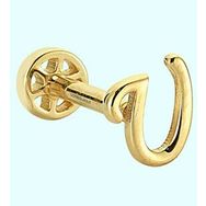 Sembol Gold -U- Harf 14 Ayar Tragus Altın Piercing