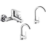 Şenpres Can 3'lü Set Krom Lavabo Evye Banyo Bataryası
