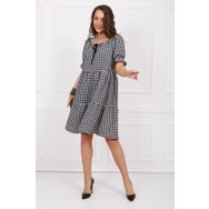 Sense ELB33651 Siyah Gipeli Büzgülü Reglan Yaka Gofre Elbise