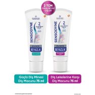 Sensodyne 75 ml Klinik Beyazlık Çay Kahve ve Tütün Lekelerine Karşı Diş Macunu + 75 ml Güçlü Diş Minesi Diş Macunu