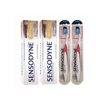 Sensodyne Tam Koruma ve Beyazlatıcı 2x50 ml Diş Macunu + 2x Sensodyne Yumuşak Diş Fırçası