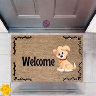 Sepet Budur P-2418 Dekoratif Dijital Baskı Welcome Kapı Önü Paspası