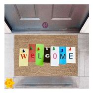 Sepet Budur P-2464 Dekoratif Dijital Baskı Welcome Kapı Önü Paspası