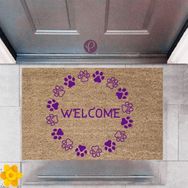 Sepet Budur P-2471 Dekoratif Dijital Baskı Welcome Kapı Önü Paspası